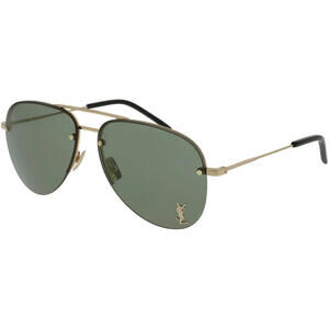 Saint Laurent YSL Classic 11 M 001 59-13 140 Aviator Sunglasses Black & Gold